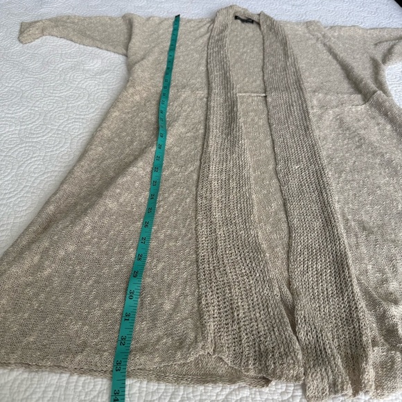 Eileen Fisher Black and Cream Textured Knit Top Linen/Cotton blend Large - Picture 7 of 10